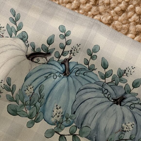 Pumpkin Placemats 4pc Fall Table Decor Thanksgiving Halloween Plaid Decorations - Picture 5 of 8